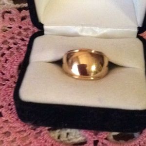 18K YG cigar band ring